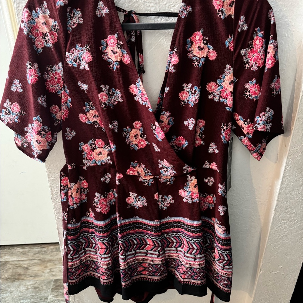 Floral Wrap Romper